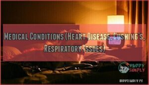 medical conditions (heart disease, cushing’s, respiratory issues)