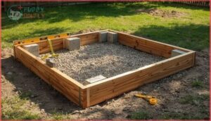 preparing the dog house foundation