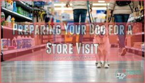 preparing your dog for a store visit