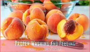 proper washing and peeling