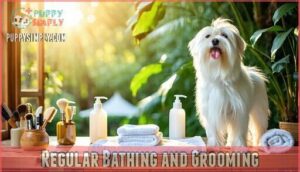 regular bathing and grooming