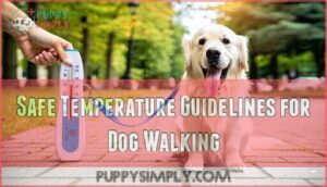 safe temperature guidelines for dog walking