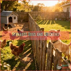 separate dogs and chickens