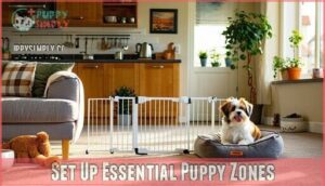 set up essential puppy zones