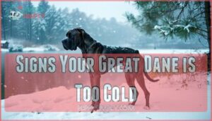 signs your great dane is too cold