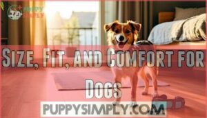 size, fit, and comfort for dogs