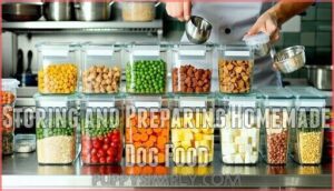 storing and preparing homemade dog food