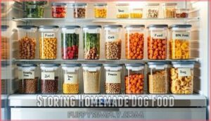 storing homemade dog food