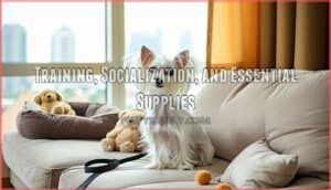 training, socialization, and essential supplies