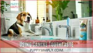 using canine toothpaste