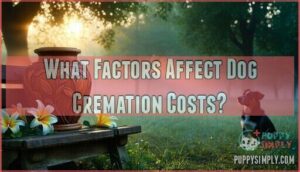 what factors affect dog cremation costs