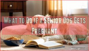 what to do if a senior dog gets pregnant