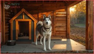acclimating huskies to outdoor living
