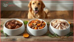 beef, pork, and turkey options