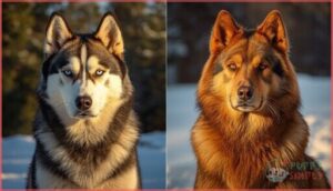 comparison to sable huskies comparison to sable huskies