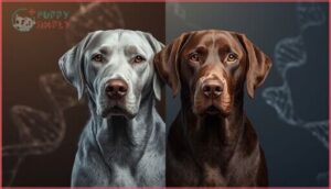 distinguishing silver labs from other colors