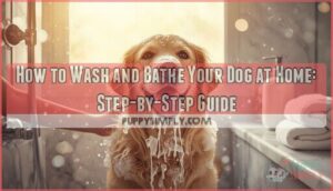dog washing and bathing at home