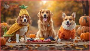 food-inspired costumes (charcuterie board, corn dog, pumpkin)