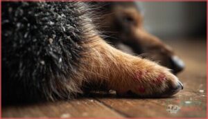 itching, scratching, and redness