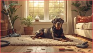 managing rottweiler hair in the home