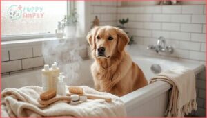 preparing your dog and bathing area