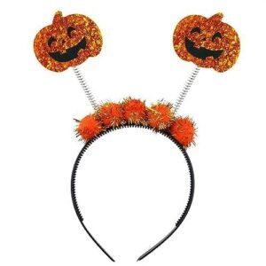 Pumpkin Headband Hair Band Glitter B0CG1CLT76