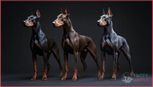 rare and melanistic doberman colors