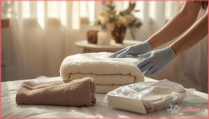 safely move and wrap the body