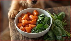 salmon and spinach puppy plate salmon and spinach puppy plate