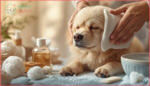 special care for face, ears, and paws