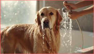 wetting the coat thoroughly