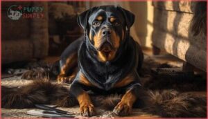 what not to do when rottweilers shed