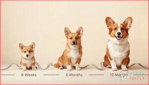 when do corgis stop growing
