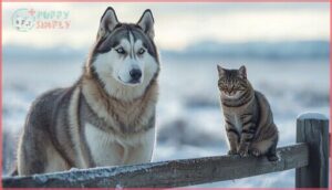 why huskies struggle with cats