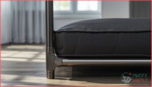 chew-resistant materials (ballistic nylon, metal frames) chew-resistant materials (ballistic nylon, metal frames)