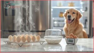 cooling and serving eggs cooling and serving eggs
