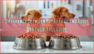 difference between puppy food and adult dog food