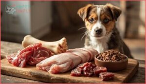 lean meats, edible bones, and organs lean meats, edible bones, and organs