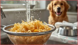 rinsing and preparing sauerkraut rinsing and preparing sauerkraut