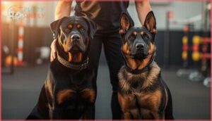 rottweilers and german shepherds rottweilers and german shepherds