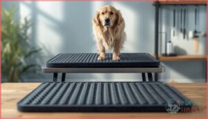 using padded surfaces and non-slip mats using padded surfaces and non-slip mats