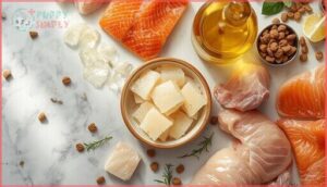 animal-based fats (e.g., chicken fat, fish oil) animal-based fats (e.g., chicken fat, fish oil)