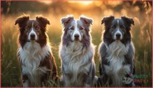 chocolate, lilac, and slate border collies chocolate, lilac, and slate border collies