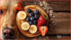 dog-safe fruits (banana, blueberry, strawberry) dog-safe fruits (banana, blueberry, strawberry)