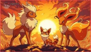 generation 1: vulpix, growlithe, arcanine generation 1: vulpix, growlithe, arcanine