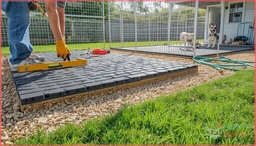 Illustration of Maintenance Large Breed Dog Kennel Install
