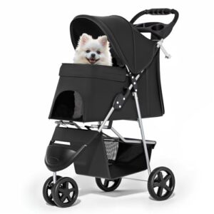 MoNiBloom Foldable Pet Stroller with B0C85D9LT3