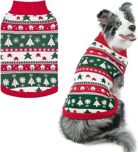 PUPTECK Christmas Dog Sweaters for B09D3GMRKS