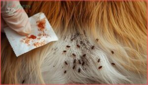 visible fleas or flea dirt visible fleas or flea dirt