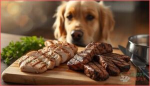 lean chicken or beef (unseasoned) lean chicken or beef (unseasoned)